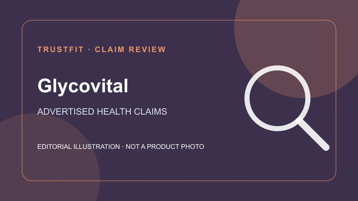 Illustration éditoriale originale examinant les allégations de santé de Glycovital pour République du Congo ; ce n’est pas une photo du produit.